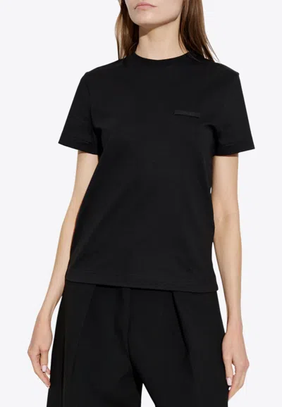 Jacquemus Gros Grain Crewneck T-shirt In Black