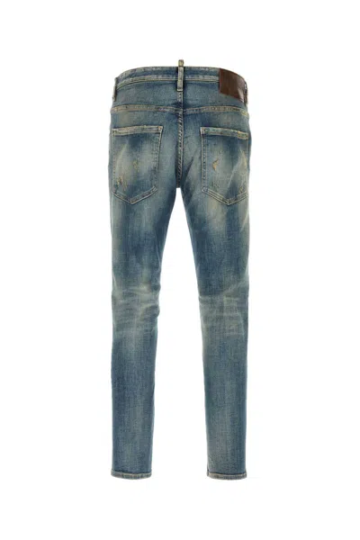 Dsquared2 Dsquared Men Stretch Denim Skater Jeans In Blue