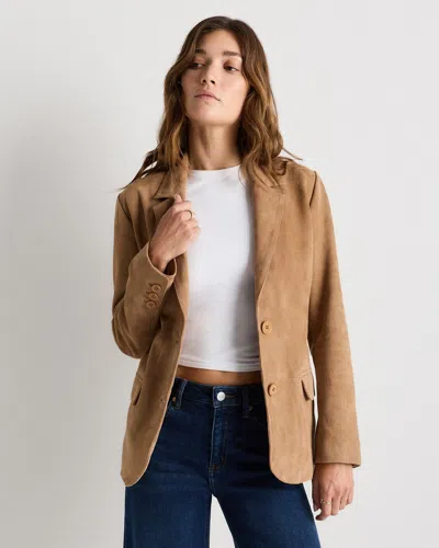 Quince Women's 100% Suede Blazer In Neutral