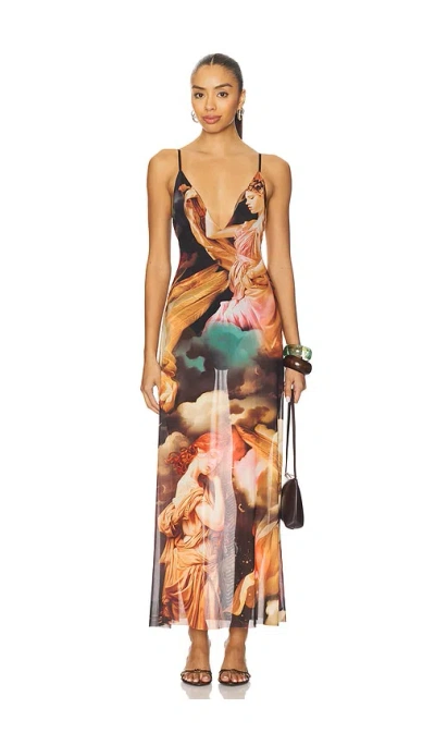 Afrm Rivka Dress In Brown