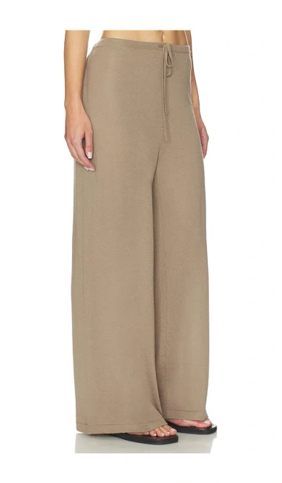 Enza Costa Tissue Cashmere Drawcord Pant In Brown