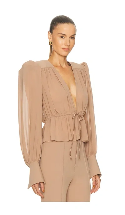 Camila Coelho Amada Top In Brown