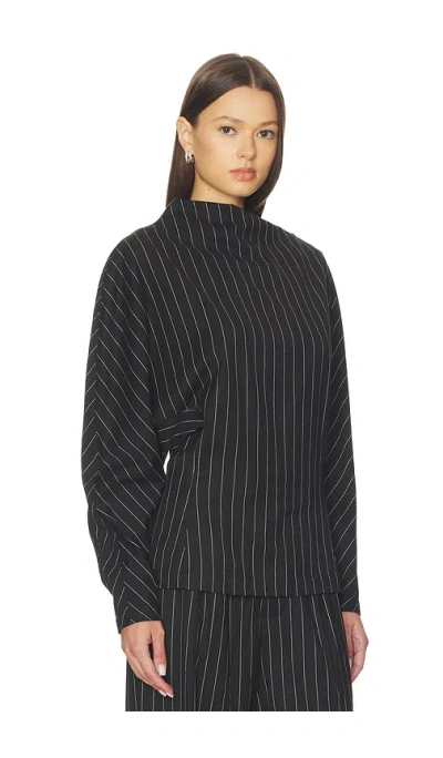 Nicholas Bettina Draped Long Sleeve Top In Black