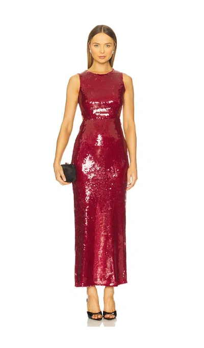 Bardot X Revolve X Revolve Portia Sequin Maxi Dress In Burgundy