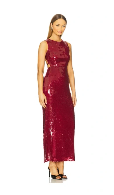 Bardot X Revolve X Revolve Portia Sequin Maxi Dress In Burgundy