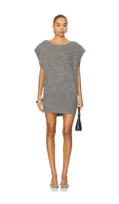 Free People Talia Sweater Mini Dress In Gray