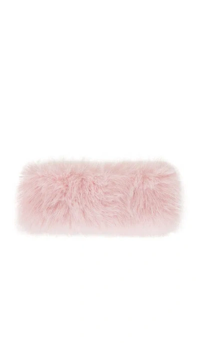 Wellbeing + Beingwell Faux Fur Headband In Pink