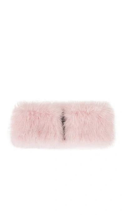 Wellbeing + Beingwell Faux Fur Headband In Pink