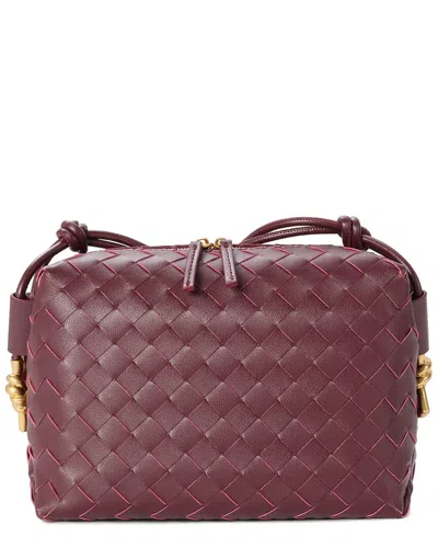 Tiffany & Fred Paris Woven Leather Crossbody In Red
