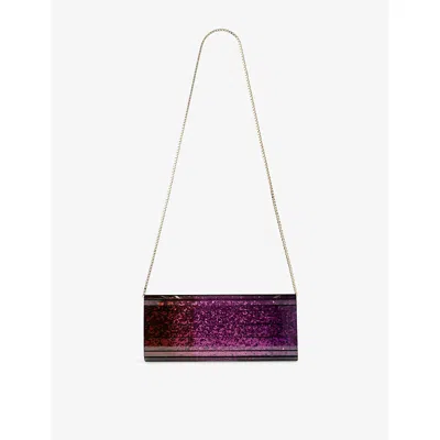 Jimmy Choo Womens Rose Sweetie Acrylic Clutch Bag In Pink