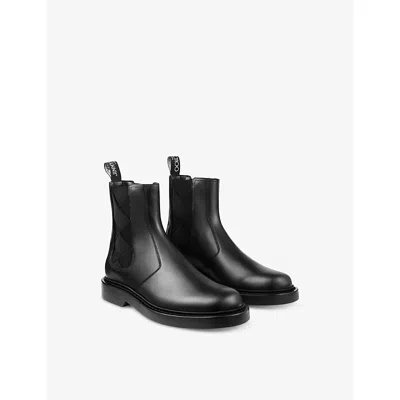 Jimmy Choo Womens Black Reggie Leather Chelsea Boots In Black
