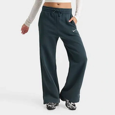 Nike Women's Sportswear Phoenix Fleece Wide-leg Sweatpants In Gray