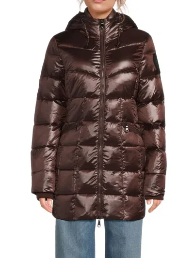 Pajar Women's Zola Hooded Down Puffer Coat In Brown