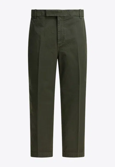 Thom Browne Functional Cargo Trousers Featuring Pockets In Green