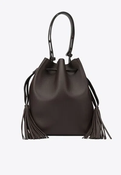 Valentino Garavani  Garavani Small So Seau Bucket Bag In Leather Woman Brown Uni In Brown