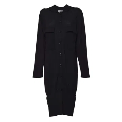 Solotre Classic Black Knit Sweater With Relaxed Fit In Black