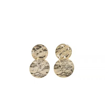 Addicted2 Women's Golden Sun Earrings Gold Plated In Gold
