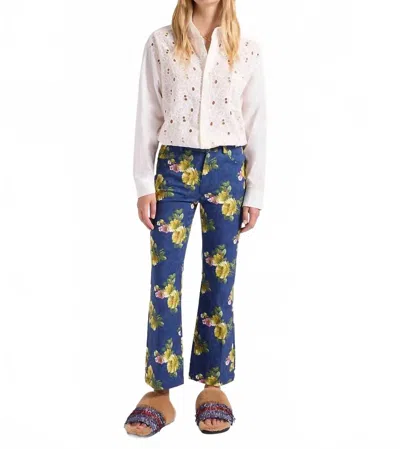 La Doublej The Cropped Flare Jean In Riptide In Multi