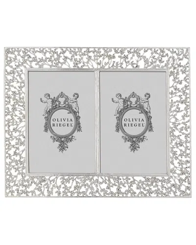 Olivia Riegel Silver Isadora 4 X 6 Double Frame In Silver