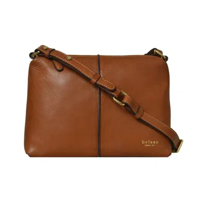 Belsac Women's Brown Ofelia Cognac Leather Crossbody In Brown