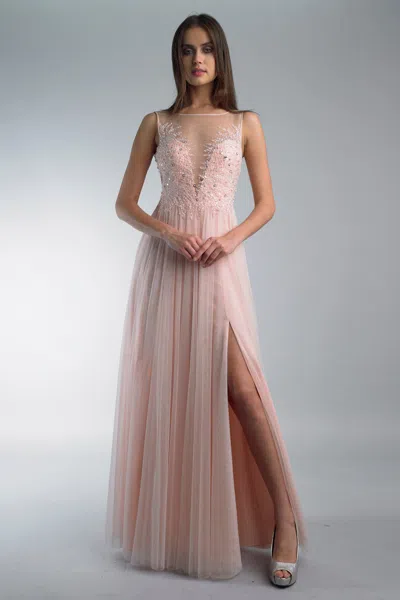 Basix Black Label Sleeveless Sequin Gown In Pink