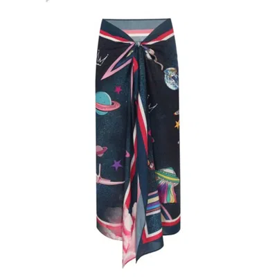 Loveist Store Women's Blue Spazio Pareo In Blue