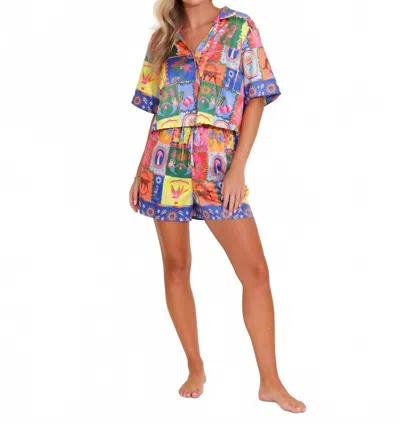 Alden Adair Pierce Pajama Set In Nirvana In Multi