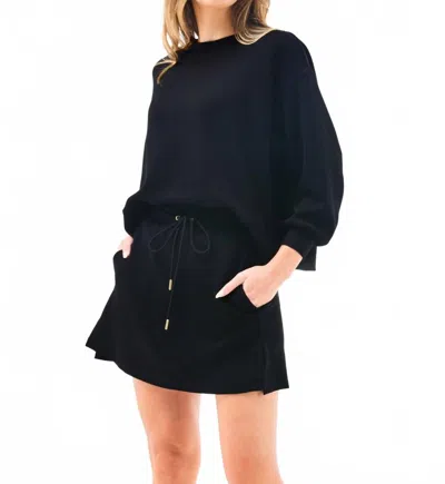 Mary Square Cora Mini Skort In Black In Black