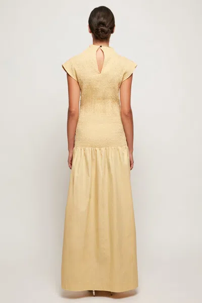 S/w/f Boutique Structured Ruched Maxi In Brown