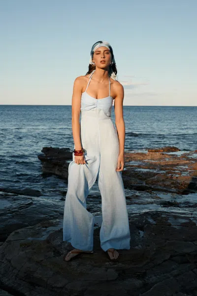 S/w/f Boutique Sweetheart Jumpsuit In Blue