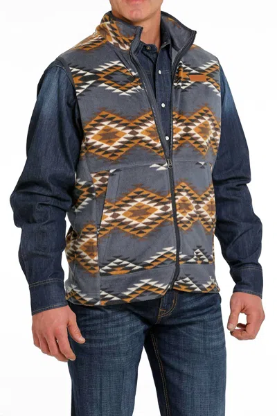 Cinch Polar Fleece Vest In Blue In Blue