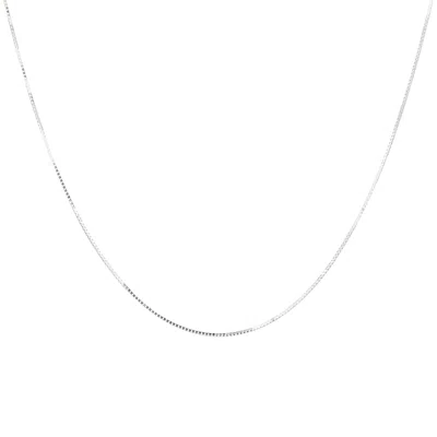 Autentica - 20" Fine Box Chain Necklace In Silver
