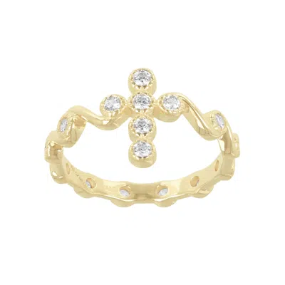 Autentica - 0.45 Cttw Cross Ring In Gold