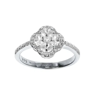 Autentica - Four-leaf Clover Princess Ring In Silver