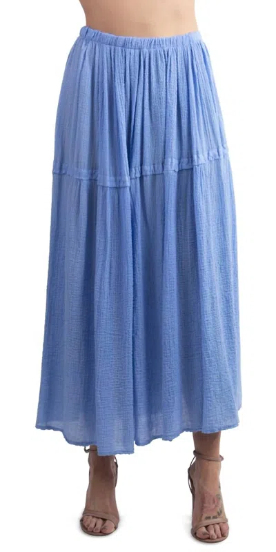 Gigi Moda Isabella Maxi Skirt In Blue In Blue