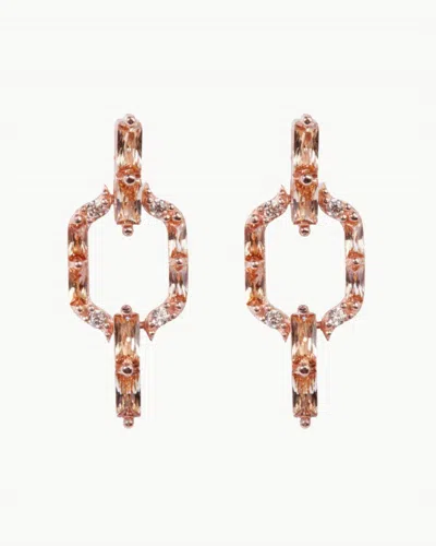 Nickho Rey Women's Liam Earrings In Champagne Crystal In Pink