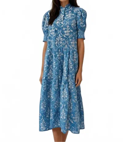 Kai Charleston Midi Dress In Blue In Blue