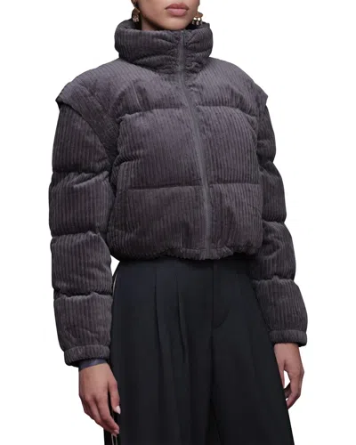 Avec Les Filles Puffer Coat In Gray