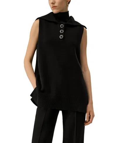 Lilysilk Vintage-like-inspired Sailor Collar Top In Black