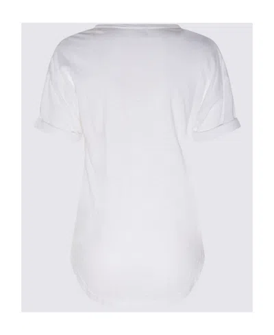 Isabel Marant Étoile Open-necked Black Shirt In White