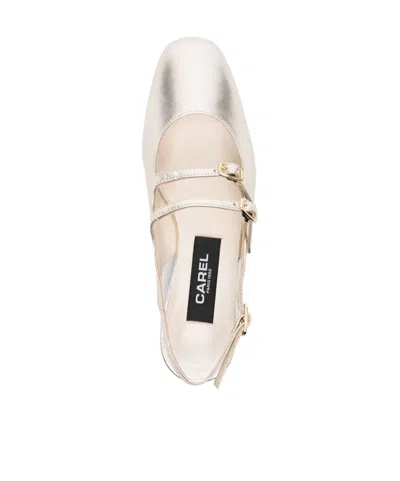 Carel Paris Double Strap Sandals In White