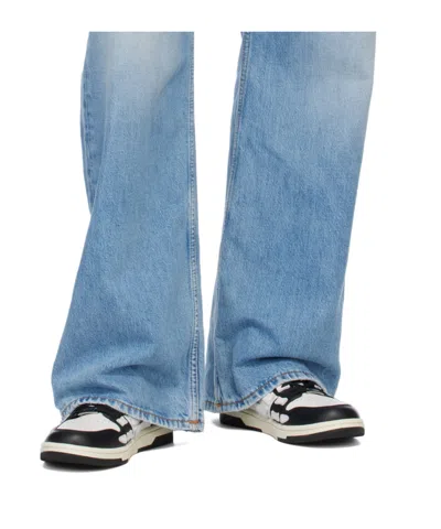 Amiri Skel Bicolor Leather Low-top Sneakers In White