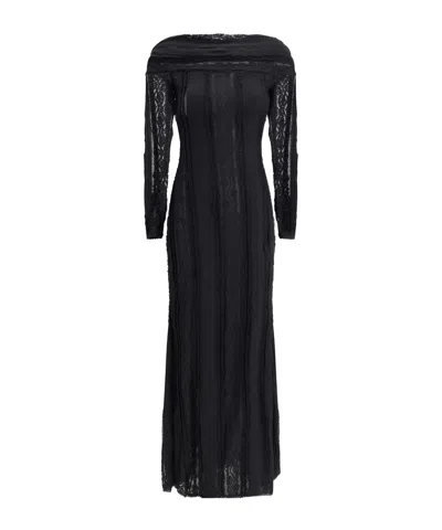 Charo Ruiz Minerva Off-shoulder Dress In Black