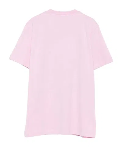 Msgm Logo-print Cotton T-shirt In Pink