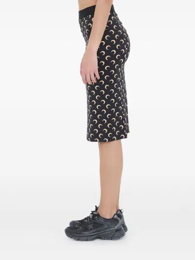 Marine Serre Moon Midi Skirt In Black