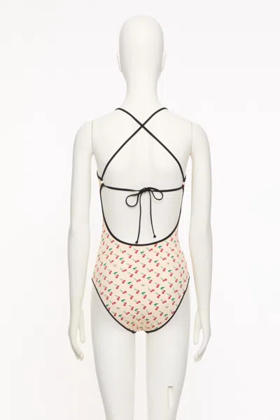 Valentino Cherryfic Lycra One-piece Swimsuit In Pink