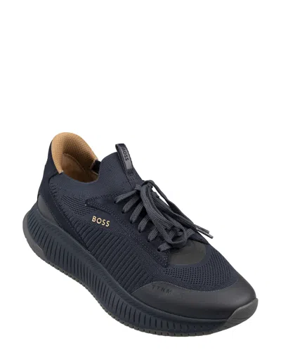 Hugo Boss Ttnm Evo 'blue' Sneakers In Black