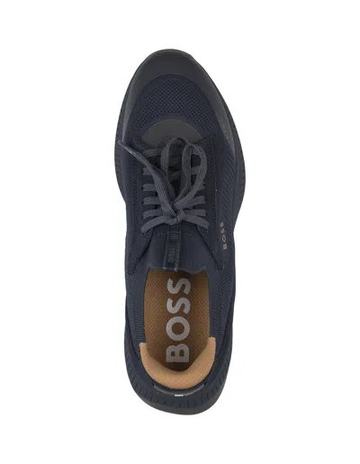 Hugo Boss Ttnm Evo 'blue' Sneakers In Black