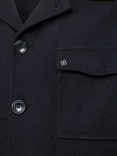 Tagliatore Milton Patch Pocket Coat In Black