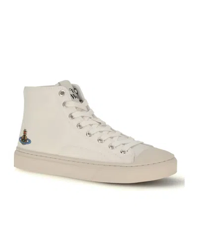 Vivienne Westwood Logo Embroidered Lace-up Sneakers In White